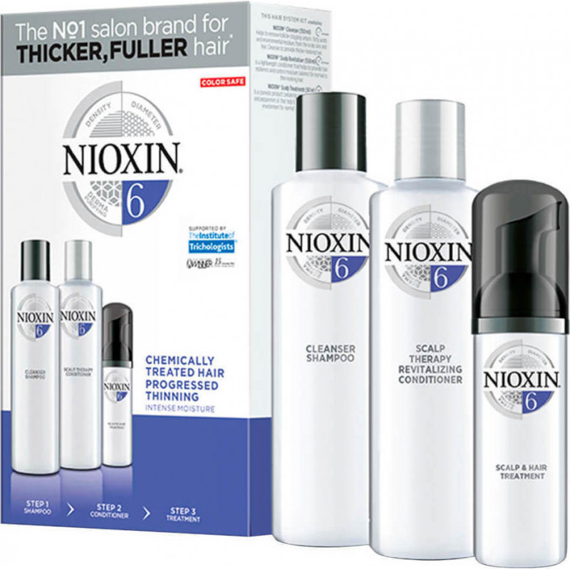 Nioxin KIT Σύστημα 6 (Σαμπουάν 150ml, Conditioner 150ml, Θεραπεία 40ml)