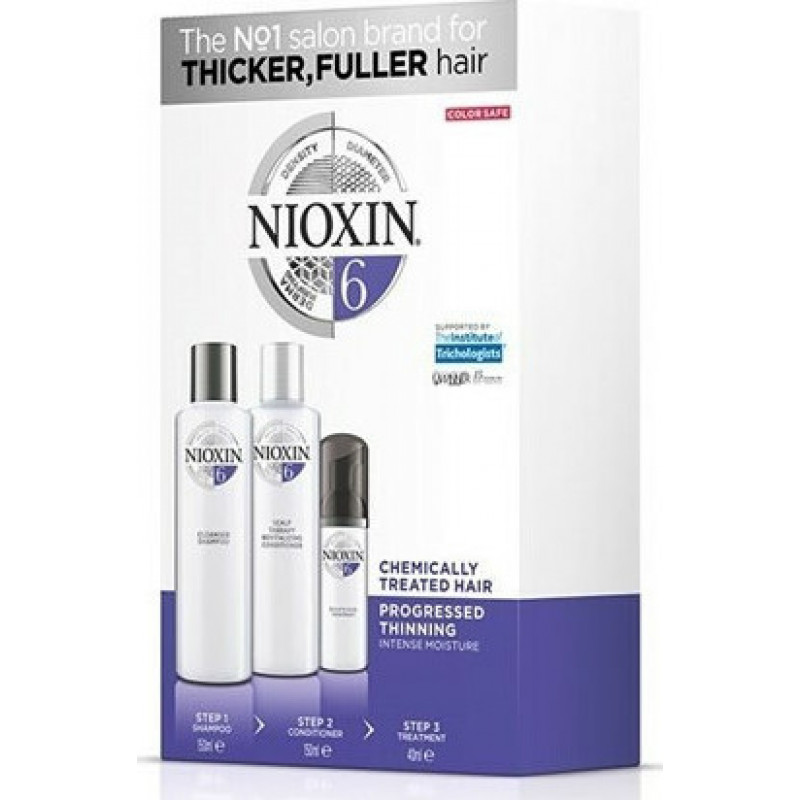 Nioxin KIT Σύστημα 6 (Σαμπουάν 150ml, Conditioner 150ml, Θεραπεία 40ml)