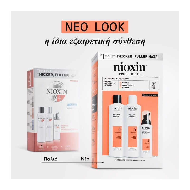 NIOXIN TRIAL KIT 4 (ΣΑΜΠΟΥΑΝ 150ML+ΚΡΕΜΑ 150ML+ΘΕΡΑΠΕΙΑ ΚΕΦΑΛΗΣ-ΜΑΛΛΙΩΝ 40ML)