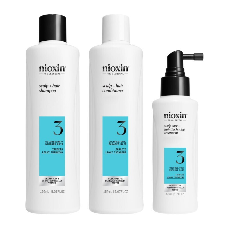 Nioxin System 3 Trial Kit Colored Hair, Light Thinning (Σαμπουάν 150ml, Γαλάκτωμα 150ml, Θεραπεία 50ml)