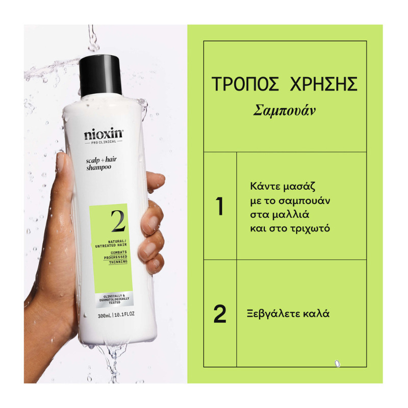 Nioxin System 2 Cleanser Σαμπουάν για Φυσικά Μαλλιά 1000ml