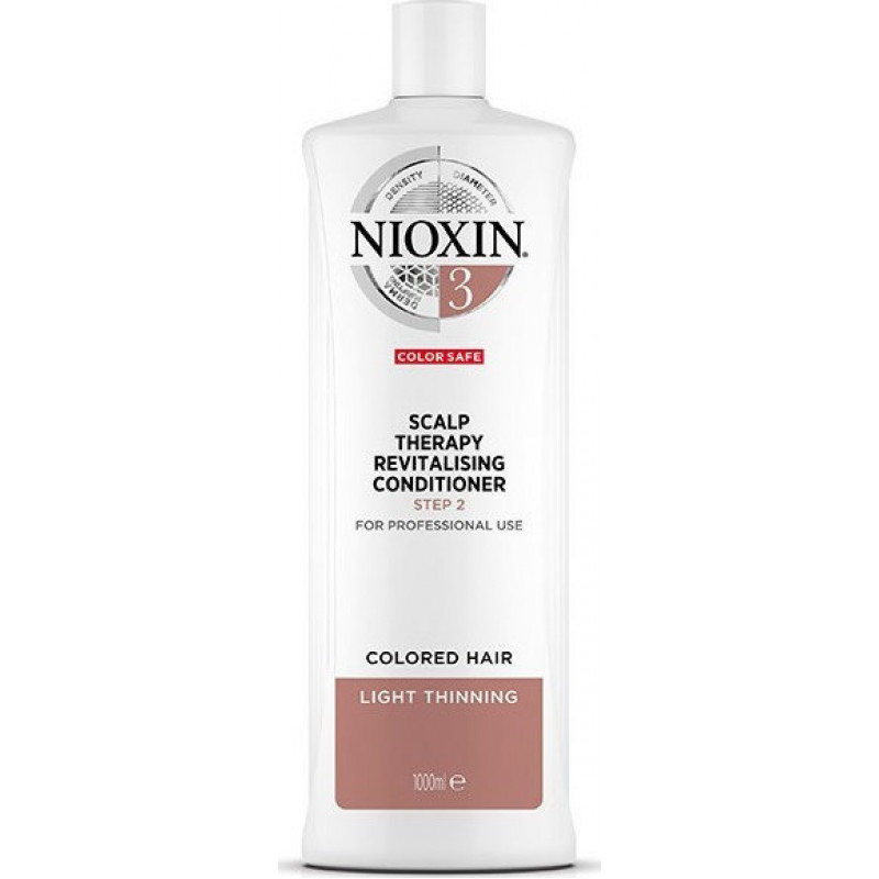 Nioxin System 3 Scalp Therapy Revitalising Conditioner Step 2 Colored Hair Light Thinning 1000ml