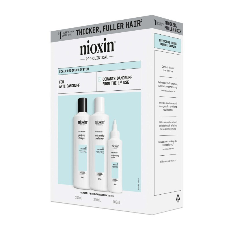 Nioxin Promo Scalp Recovery Purifying Shampoo 200ml & Moisturising Conditioner 200ml & Soothing Serum 100ml Σαμπουάν Ενυδατική Μαλακτική Κρέμα & Καταπραϋντικός Ορός Κατά Πιτυρίδας