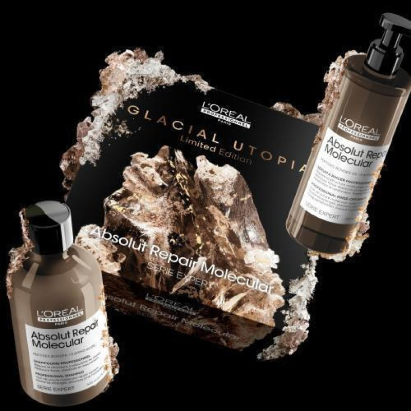 L’Oréal Professionnel Serie Expert - Glacial Utopia Absolut Repair Molecular Duo Gift Set XMAS 2024 (Shampoo 300ml & Rinse-Off Serum 250ml)
