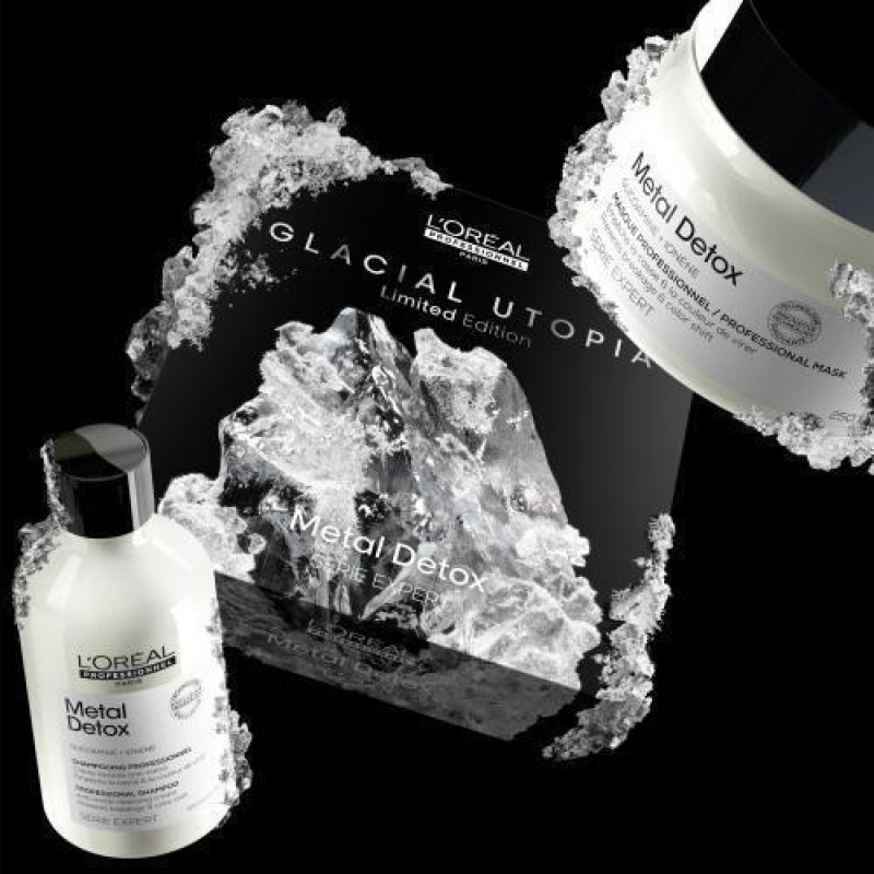 L’Oréal Professionnel Serie Expert - Glacial Utopia Metal Detox Duo Gift Set XMAS 2024 (Shampoo 300ml & Mask 250ml)