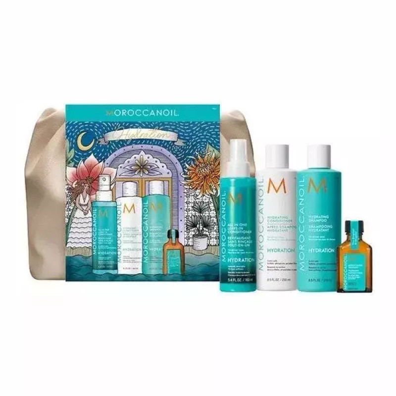 Moroccanoil Hydration Box (Shampoo 250ml, Conditioner 250ml, Treatment 25ml, All-In-One Leave-In Conditioner 160ml)