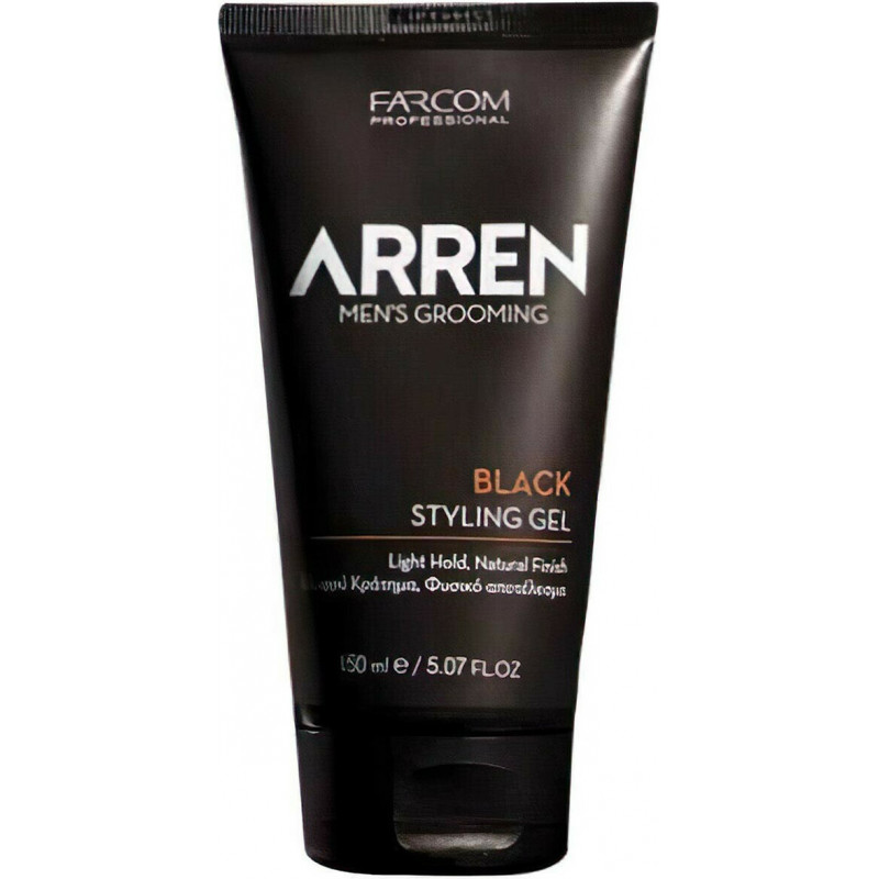 Farcom Arren Black Styling Gel Μαλλιών με Χρώμα για Γκρίζα Μαλλιά 150ml