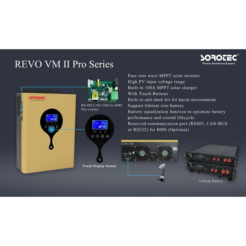 REVO VM II Pro Off Grid Solar Inverter 3.5kw with 90A MPPT Solar Controller