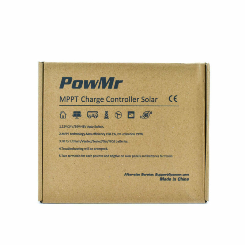 Ρυθμιστής Φόρτισης 60A 12/24/36/48V LCD PowMr MPPT-60A – Ασημί