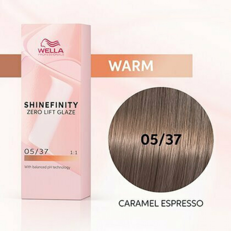 Wella Shinefinity Zero Lift Glaze 05/37 Caramel Espresso 60ml