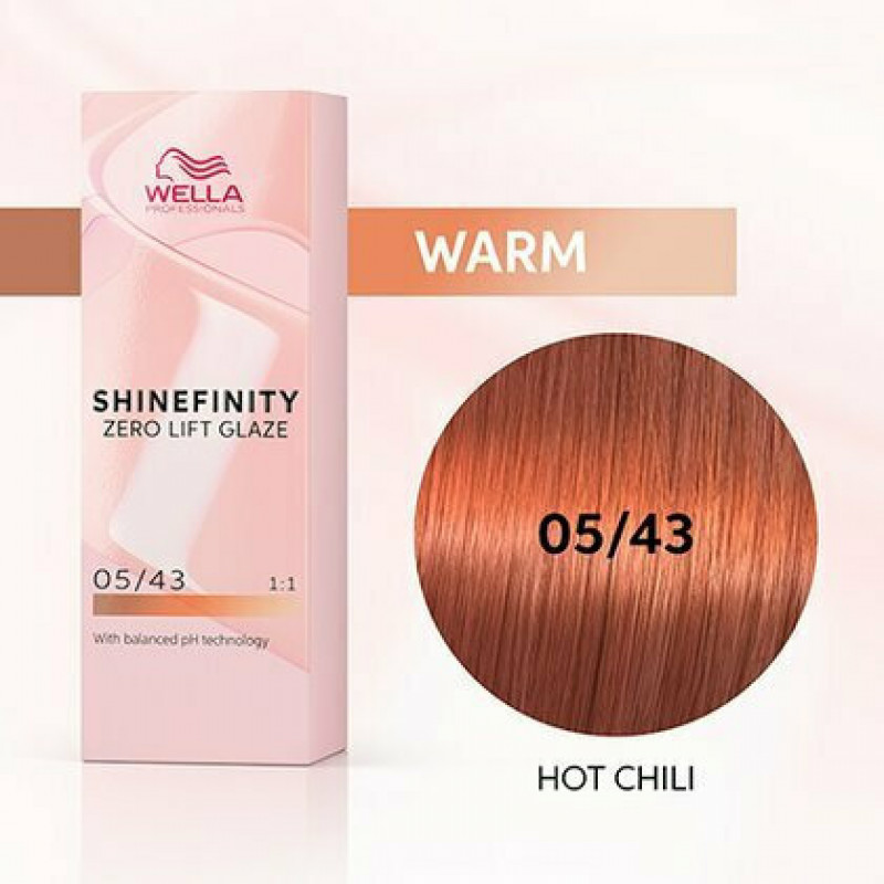 Wella Shinefinity Zero Lift Glaze Base 05/43 Hot Chili 60ml