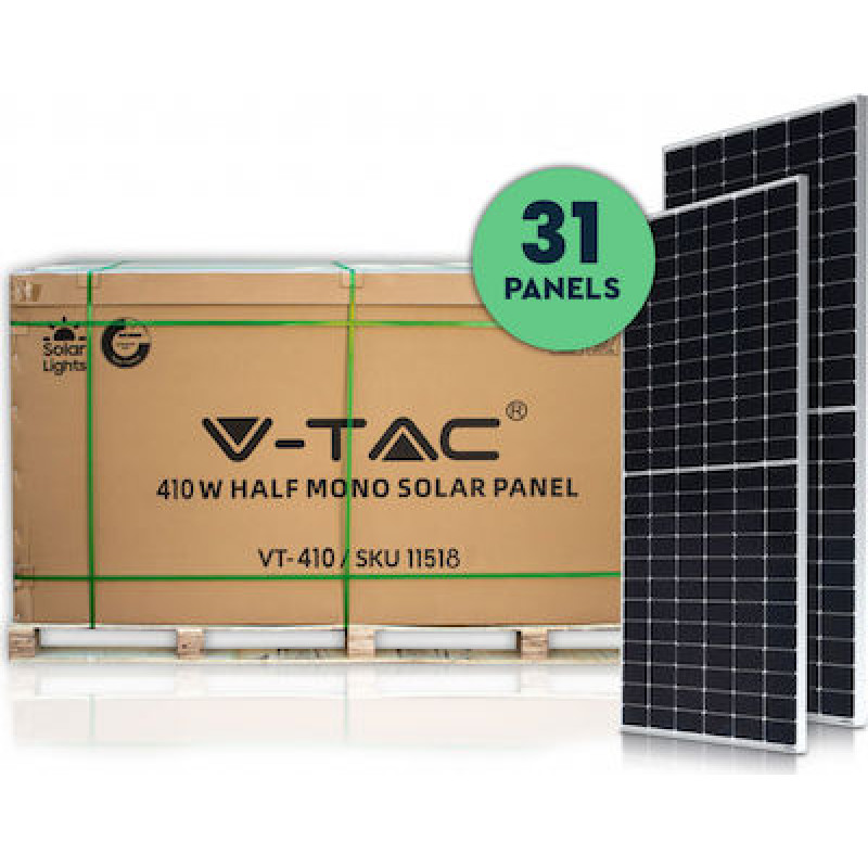 SET Solar Panel Mono 410W μαύρο 31 τεμαχίων 12.71kW