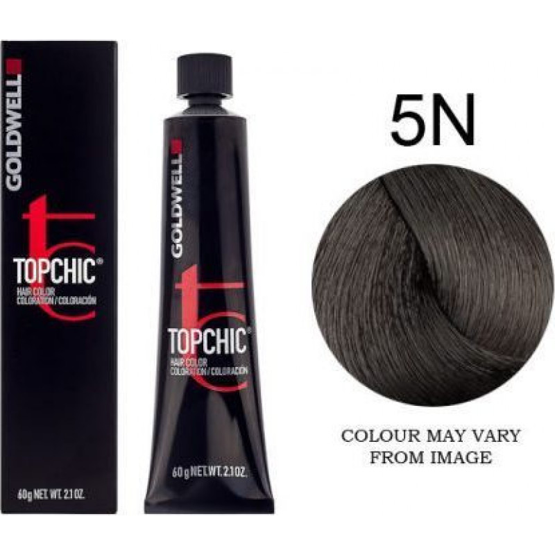 Goldwell Topchic Permanent Hair Color 5N Καστανό Ανοιχτό Φυσικό 60ml