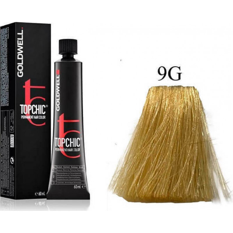 Goldwell Topchic Permanent Hair Color 9G Πολύ Ανοικτό Ξανθό Χρυσό 60ml