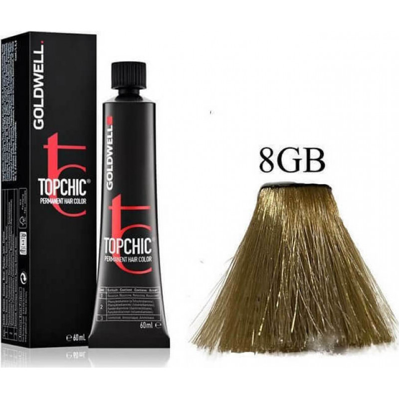 Goldwell Topchic Permanent Hair Color 8GB Σαχάρα Ξανθό Ανοικτό Μπεζ 60ml