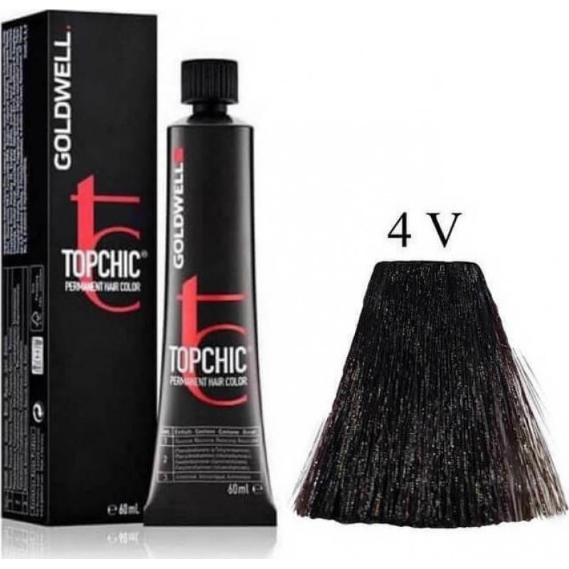 Goldwell Topchic Permanent Hair Color 4V Βιολέ Σικλαμέν 60ml