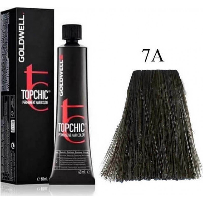 Goldwell Topchic Permanent Hair Color 7A Ξανθό Μεσαίο Σαντρέ 60ml