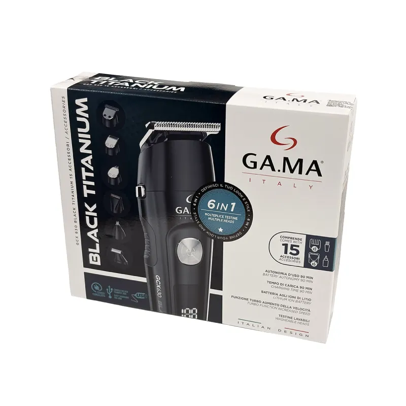 GCX630 BLACK TITANIUM - Τρίμερ Ρεύματος/ Επαναφορτιζόμενο 6 σε 1