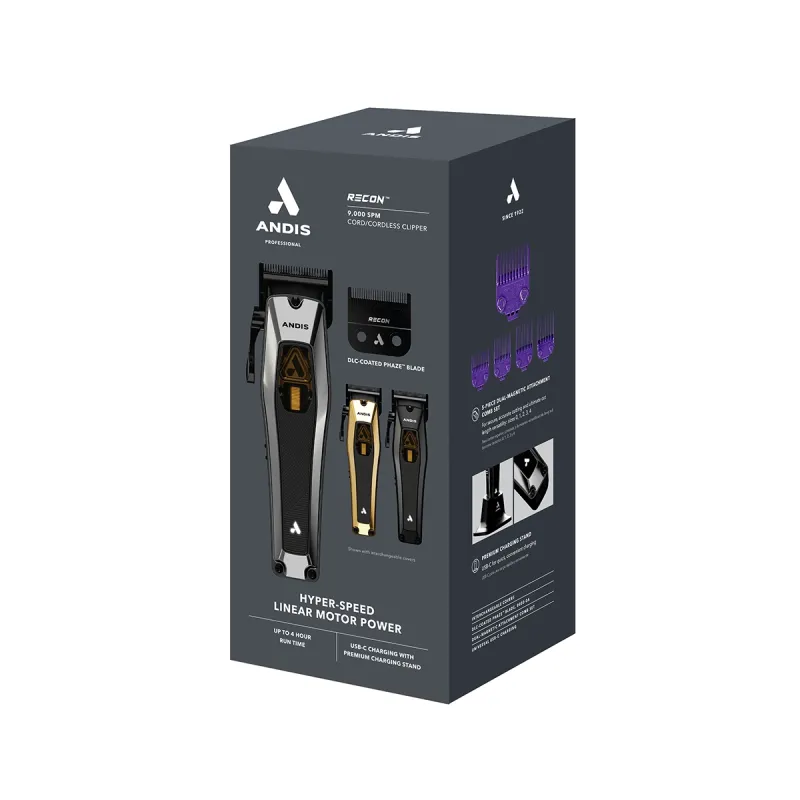 RECON CLIPPER LMC #562254 - Επαγγελματική Κουρευτική Μηχανή Ρεύματος/Επαναφορτιζόμενη DLC PHAZE BLADE