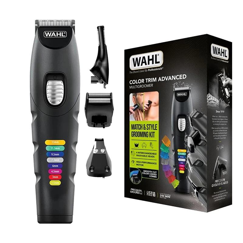 WAHL COLOR TRIM ADVANCED Επαναφορτιζόμενο Τρίμερ Προσώπου / Σώματος με 4 Κεφαλές