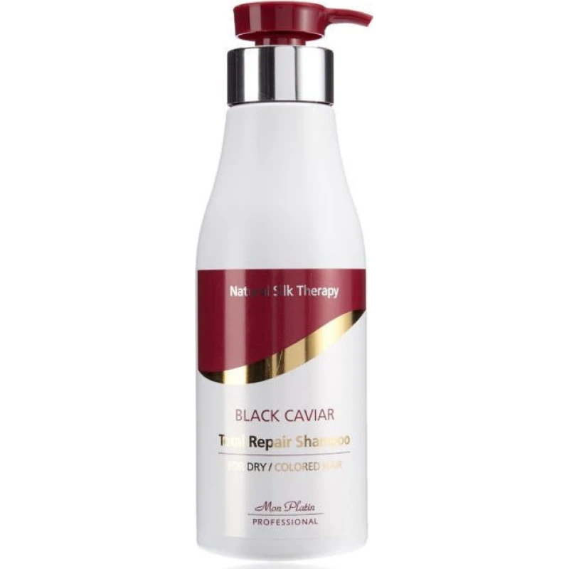 Mon Platin Professional - Natural Silk Therapy Black Caviar Total Repair Shampoo For Dry / Colored Hair (500ml)