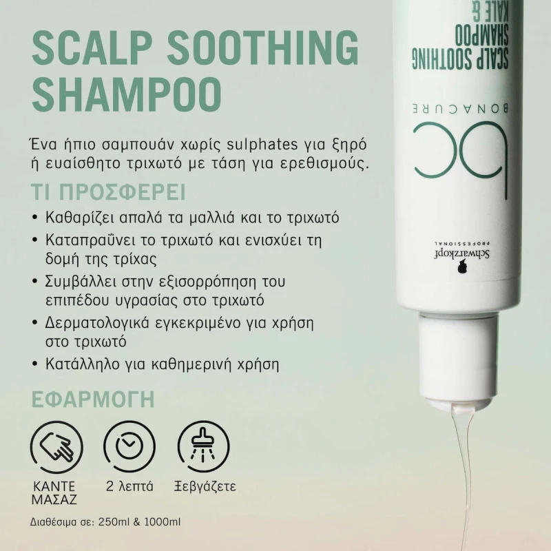 Schwarzkopf Bonacure Scalp Soothing Σαμπουάν Αναδόμησης/Θρέψης για Ξηρά Μαλλιά 250ml Schwarzkopf Bonacure Scalp Soothing Σαμπουάν Αναδόμησης/Θρέψης για Ξηρά Μαλλιά 250ml