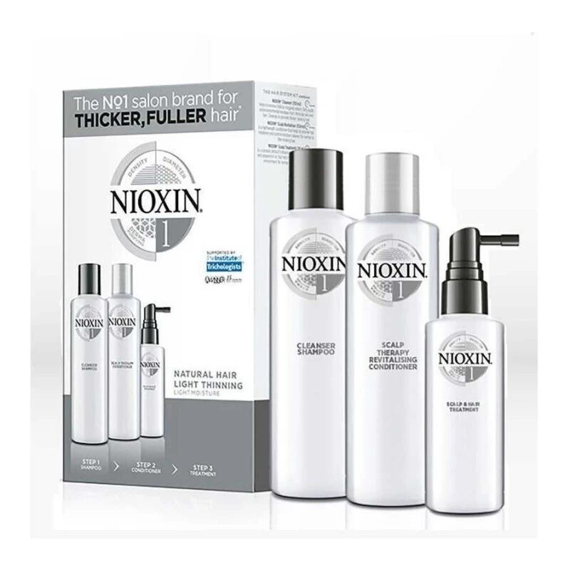 NIOXIN KIT ΣΎΣΤΗΜΑ 1 (ΣΑΜΠΟΥΑΝ 150ML, CONDITIONER 150ML & ΘΕΡΑΠΕΙΑ 50ML)