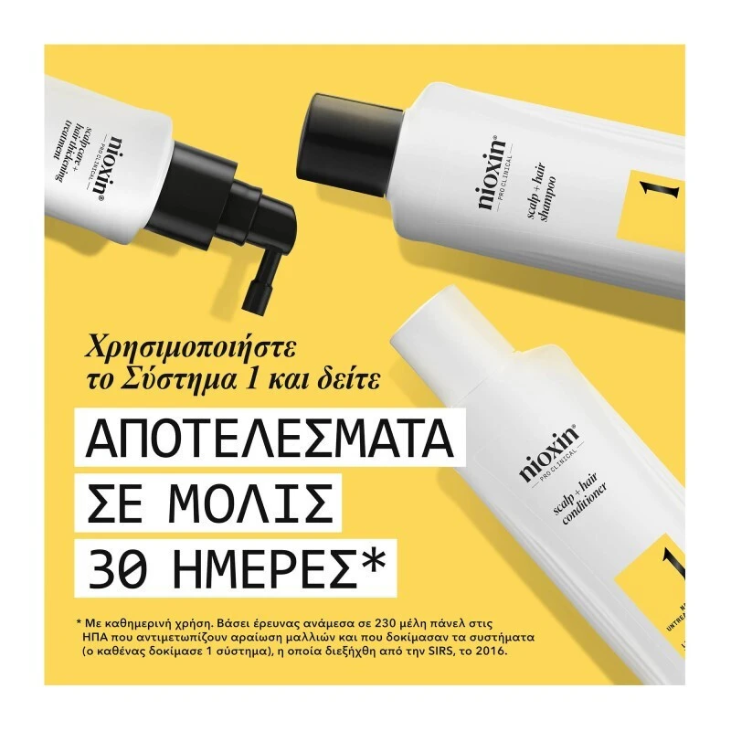 Nioxin System 1 Loyalty Kit Natural Hair, Light Thinning (Σαμπουάν 300ml, Γαλάκτωμα 300ml, Θεραπεία 100ml) Nioxin System 1 Loyalty Kit Natural Hair, Light Thinning (Σαμπουάν 300ml, Γαλάκτωμα 300ml, Θεραπεία 100ml)