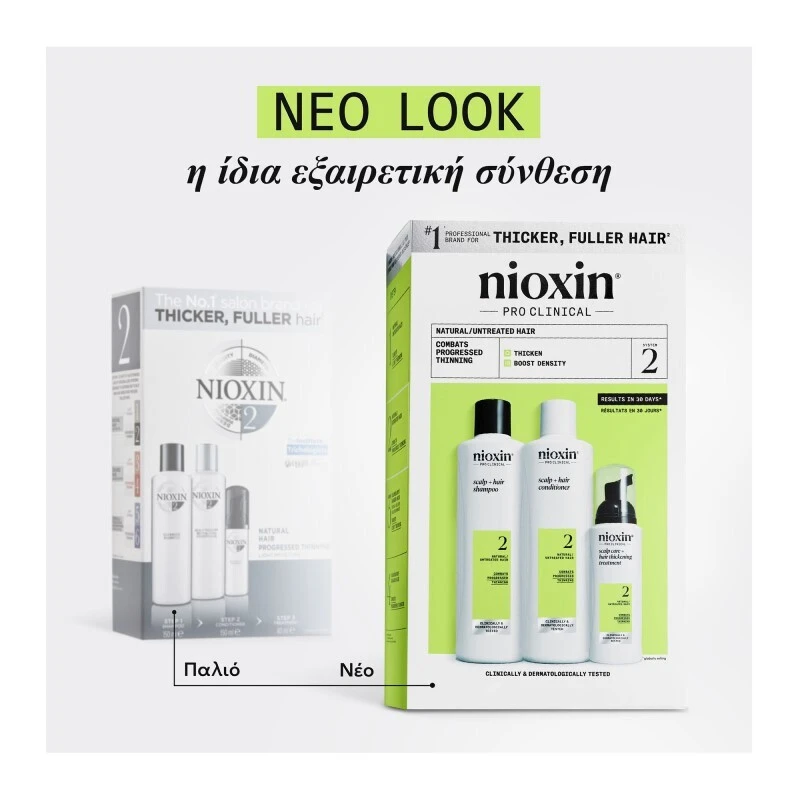 Nioxin System 2 Loyalty Kit Natural Hair, Progressed Thinning (Σαμπουάν 300ml, Γαλάκτωμα 300ml, Θεραπεία 100ml) Nioxin System 2 Loyalty Kit Natural Hair, Progressed Thinning (Σαμπουάν 300ml, Γαλάκτωμα 300ml, Θεραπεία 100ml)
