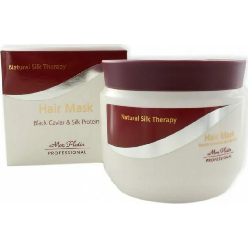 Mon Platin Black Caviar & Silk Protein Μάσκα Μαλλιών για Λάμψη 500ml