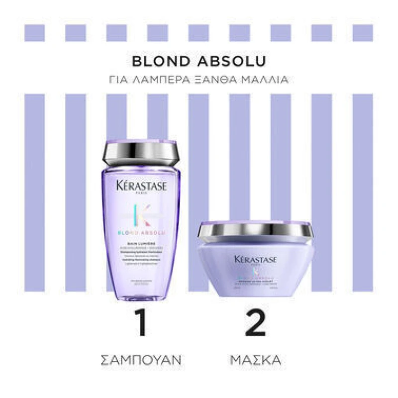Kérastase Blond Absolu Limited Edition Set Για Ξανοιγμένα Μαλλιά (Shampoo Lumiere 250ml, Mask 200ml)