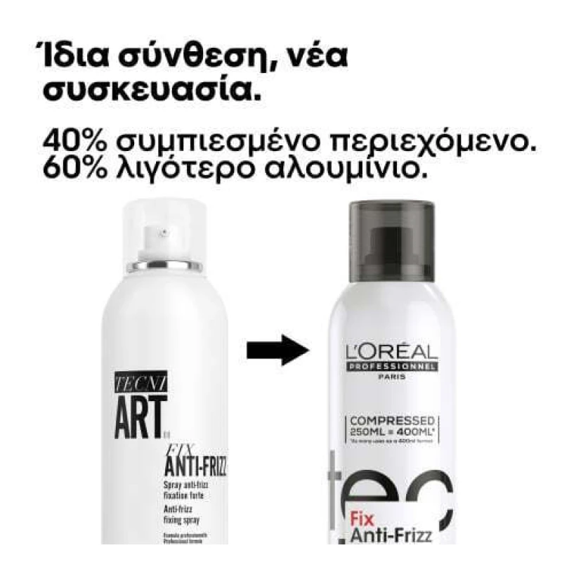 L'Oréal Professionnel Tecni Art Fix Anti-Frizz Anti-Frizz Spray Μαλλιών για Δυνατό Κράτημα 250ml