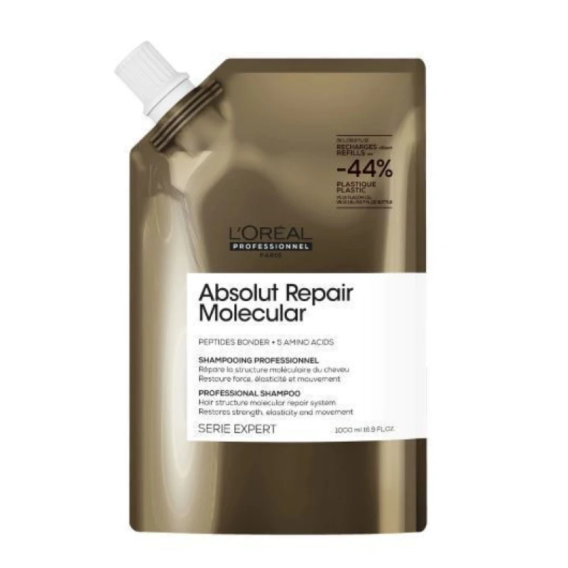 L'Oréal Professionnel Absolut Repair Molecular Refill Σαμπουάν Αναδόμησης/Θρέψης για Ταλαιπωρημένα Μαλλιά 1000ml