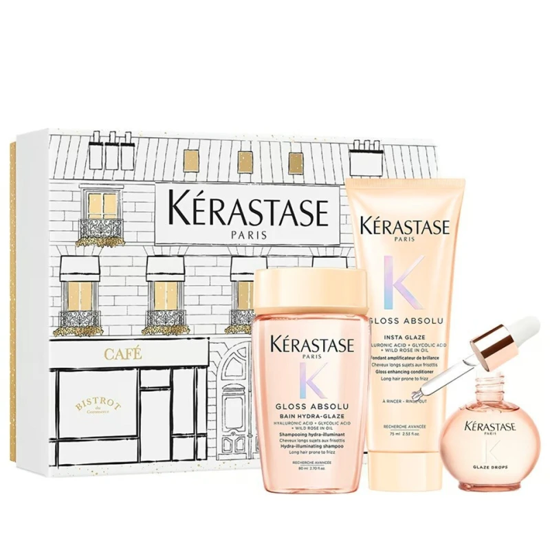 Kérastase Gloss Trio Oil Holiday Set Σετ Περιποίησης Μαλλιών Λάμψης για Φριζαρισμένα Μαλλιά με Σαμπουάν, Conditioner και Λάδι 3τμχ
