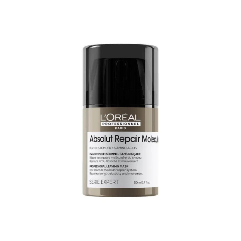 L'Oreal Paris Absolut Repair Molecular Professional Leave-in Μάσκα Μαλλιών για Διατήρηση Χρώματος 50ml