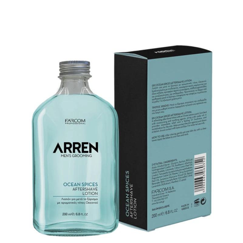Farcom Arren Mens Grooming Ocean Spices Aftershave Lotion 200ml