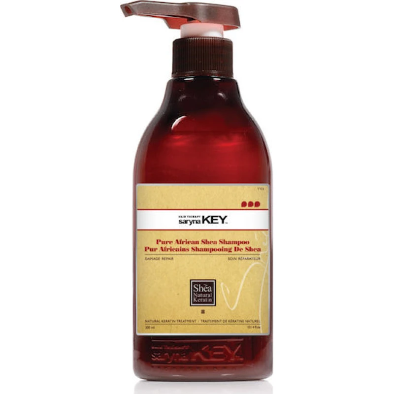 Saryna Key Damage Repair Pure African Shea Σαμπουάν Αναδόμησης/Θρέψης & Διατήρησης Χρώματος για Ξηρά Μαλλιά Μαλλιά 300ml