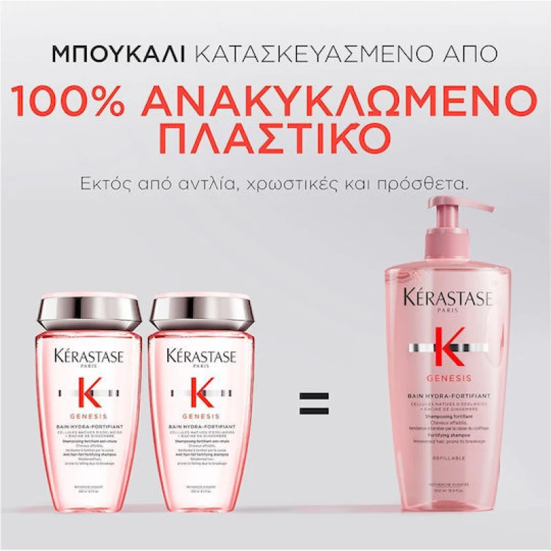 KERASTASE GENESIS BAIN 500Ml HYDRA FORTIFIANT ΣΑΜΠΟΥΑΝ ΚΑΤΑ ΤΗΣ ΤΡΙΧΟΠΤΩΣΗΣ ΓΙΑ ΛΙΠΑΡΑ ΚΑΙ ΛΕΠΤΑ ΜΑΛΛΙΑ
