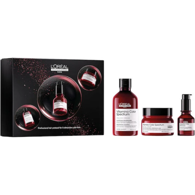 L'Oréal Professionnel   Vitamino Color Spectrum Trio Σετ Θεραπείας Μαλλιών για Βαμμένα Μαλλιά με Σαμπουάν, Μάσκα & Serum 3τμχ