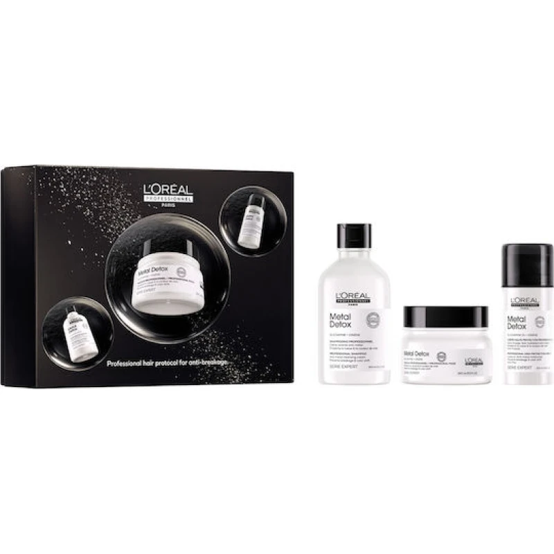 L'Oréal Professionnel   Metal Detox Trio Σετ Θεραπείας Μαλλιών για Όλους τους Τύπους με Σαμπουάν, Μάσκα & Spray