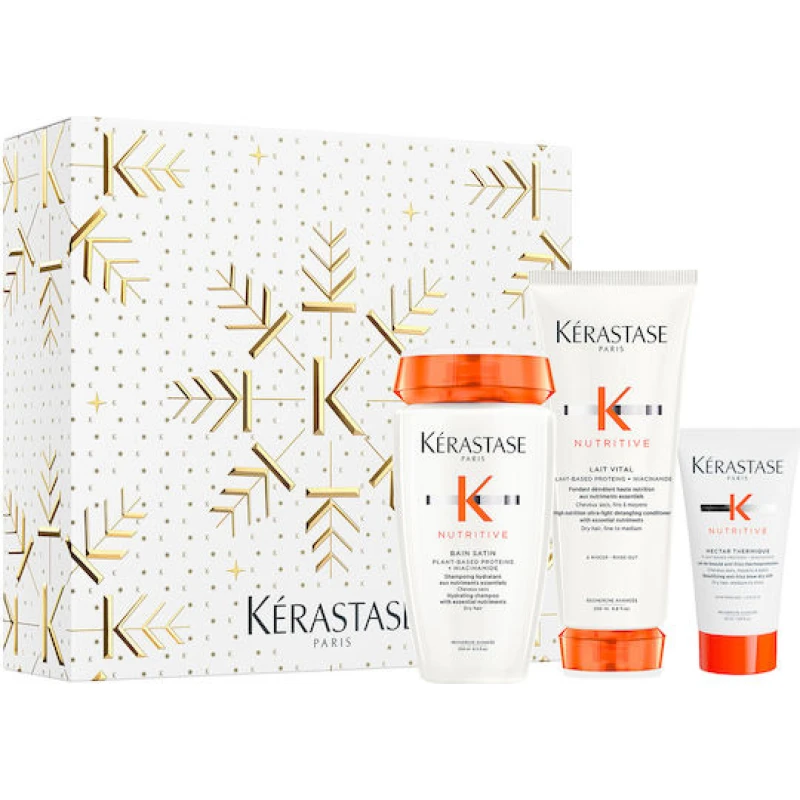 Kérastase Nutritive Set - Trio Holiday Set XMAS 2026 (Bain Satin 250ml, Lait Vital 200ml & Nectar Thermique 50ml)