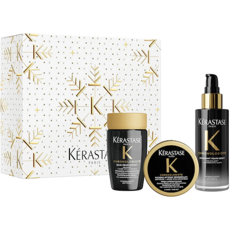 Kérastase Chronologiste Set - Trio Holiday Set XMAS 2026 (Bain Régénerant 80ml, Masque Intense Régénérant 75ml & Youth Serum 90ml)
