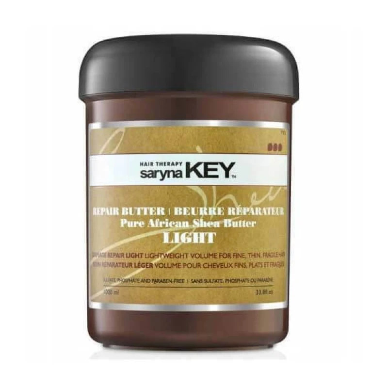 Saryna Key Repair Pure Africa Shea Butter Light Μάσκα Μαλλιών για Επανόρθωση με Κερατίνη 1000ml
