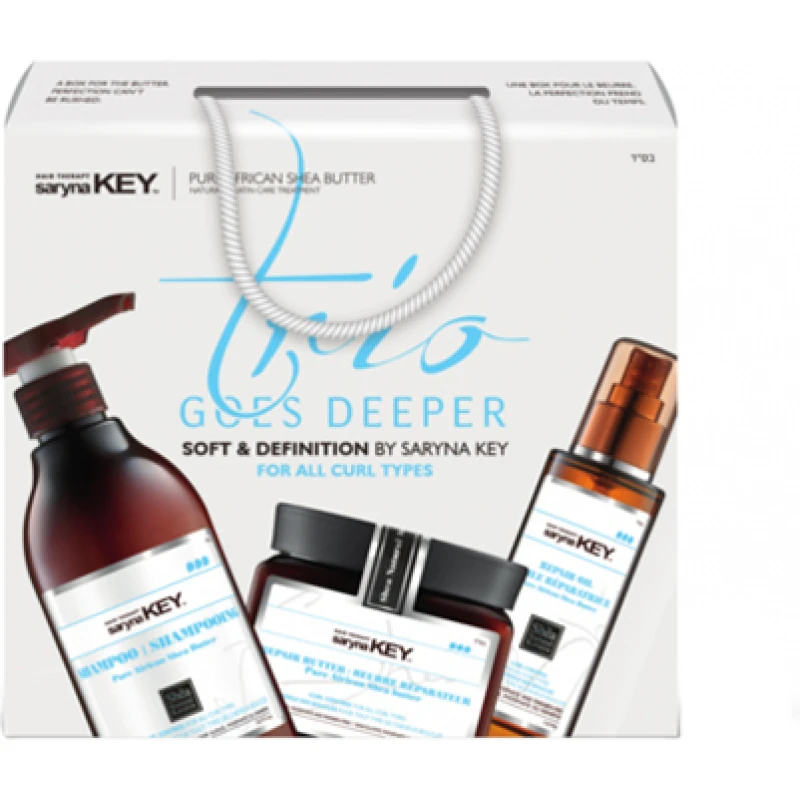 Saryna Key Trio Goes Deeper Soft & Definition Σετ Θεραπείας Μαλλιών για Σγουρά Μαλλιά με Σαμπουάν 3τμχ