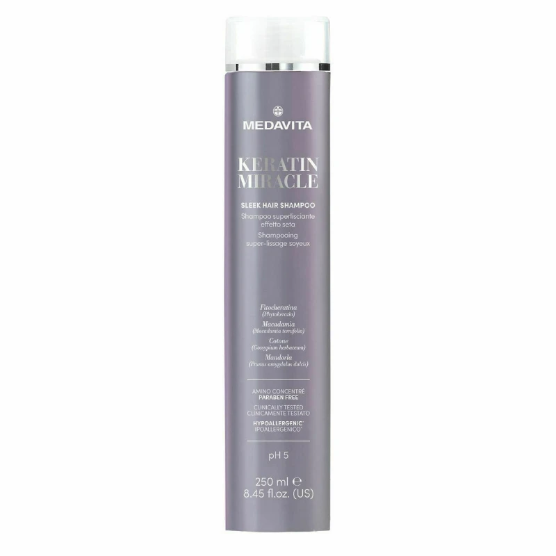 Medavita Keratin Miracle Sleek Hair pH 5 Σαμπουάν για Λείανση για Όλους τους Τύπους Μαλλιών 250ml