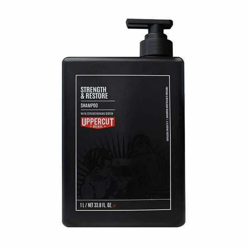 Uppercut Deluxe Strength & Restore Σαμπουάν Αναδόμησης/Θρέψης για Όλους τους Τύπους Μαλλιών 1000ml