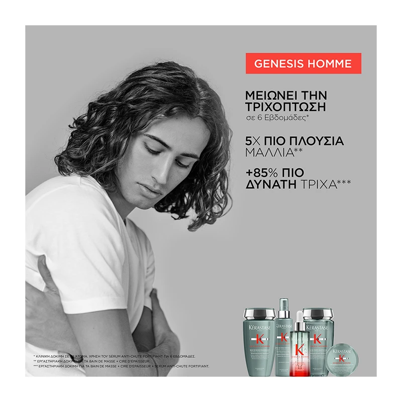 Kérastase Genesis Homme Bain De Force Quotidien Σαμπουάν κατά της Τριχόπτωσης 250ml 