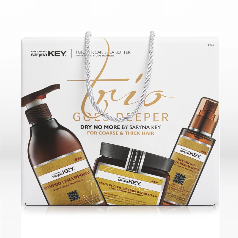 Saryna Key Trio Goes Deeper Dry No More Σετ Θεραπείας Μαλλιών για Ξηρά Μαλλιά με Σαμπουάν και Λάδι 3τμχ