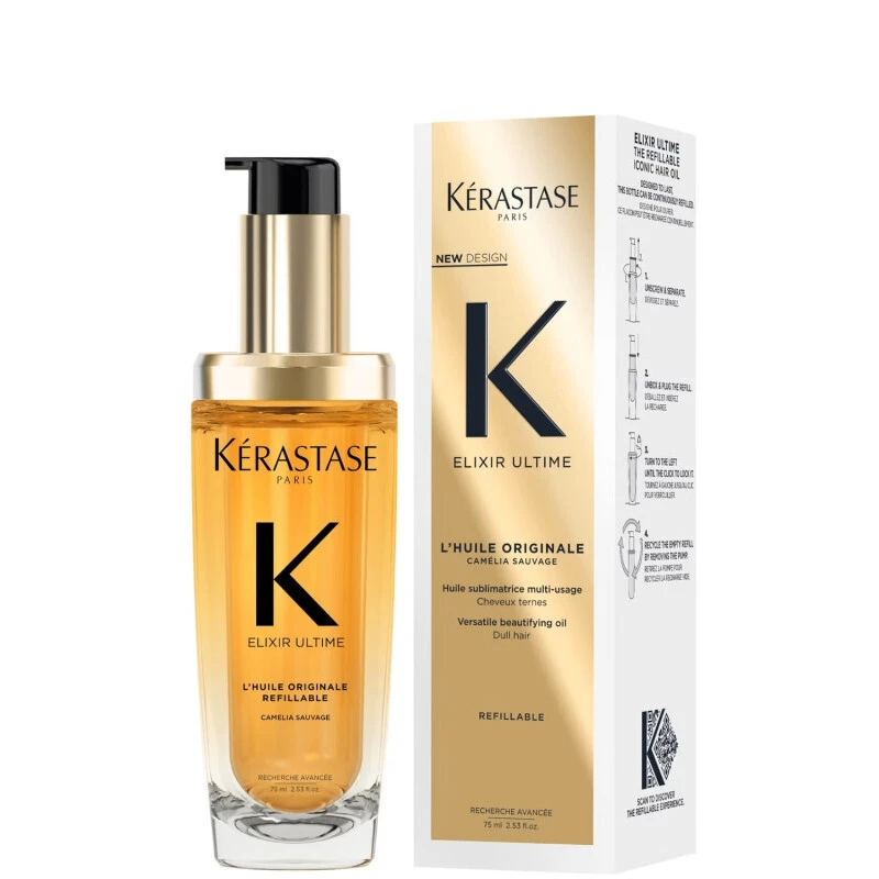 Kérastase Elixir Ultime L'Ηuile Originale Λάδι Μαλλιών για Ενδυνάμωση κατά της Ψαλίδας 75ml