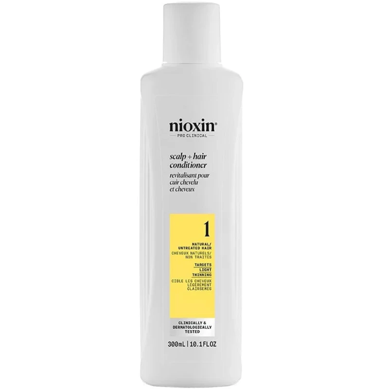 Nioxin Scalp & Hair Conditioner System 1 Μαλακτική Κρέμα Φυσικά Μαλλιά Ελαφριά Αραίωση 300ml